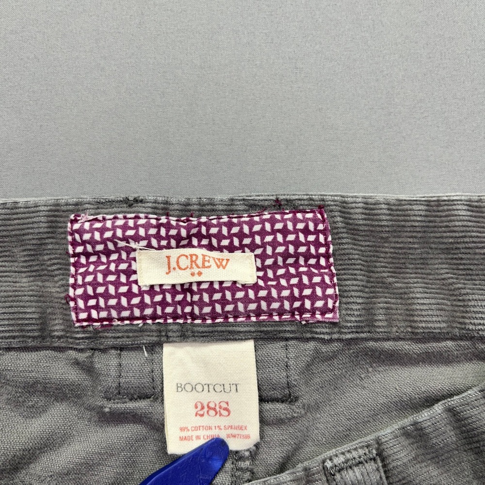 J.Crew Corduroy Pants Bootcut Gray Casual Everyday Comfort 28S Fits 30" Western - Picture 6 of 9